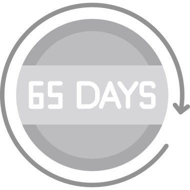 Modern tarzda 85 gün simgesi. 5 gün simge vektör illüstrasyonu