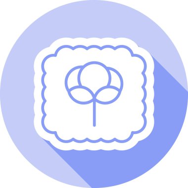 Bir çiçek simgesinin vektör illüstrasyonu