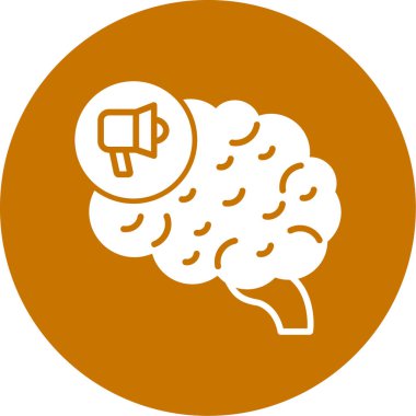 Beyin. Web simgesi basit illüstrasyon