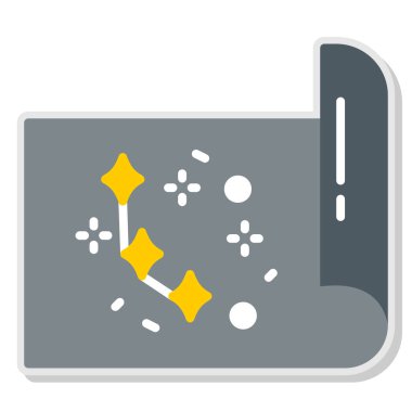 düz renkli retro çizgi film yıldızları ve konfeti