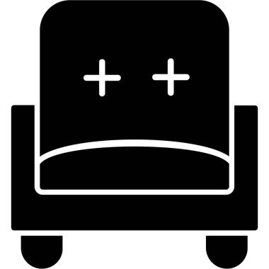 Hastane yatak vektör simgesi