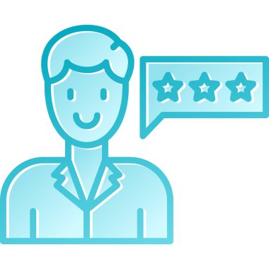 Müşteri değerlendirme ikonu. beyaz arkaplanda izole edilmiş müşteri geribildirim vektör rengi.