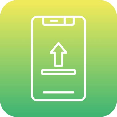 Soyut arkaplanda mobil simge izole edildi