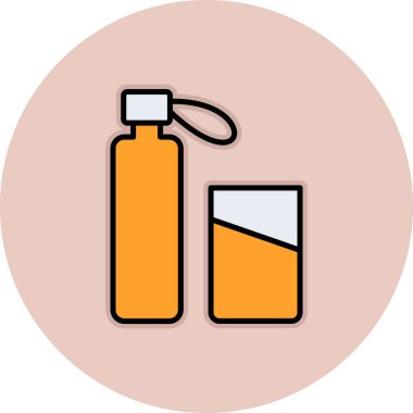 Şişe. Web simgesi basit illüstrasyon