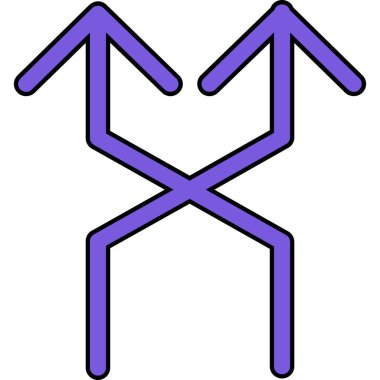 Birleşme. Web simgesi basit illüstrasyon