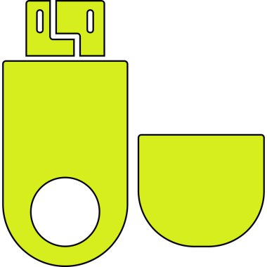 Çizgi film yeşil çay poşetinin vektör çizimi