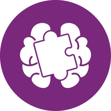 Moda Biçimli Beyin Simgesi İzole Arkaplan