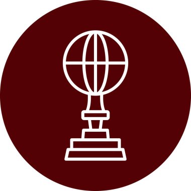 Küre. Web simgesi basit illüstrasyon