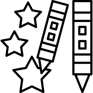 Kalem simgesi, vektör illüstrasyonu