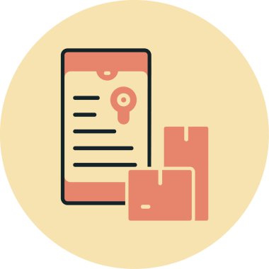 belge düz vektör simgesi