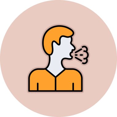 Sigara vektörü illüstrasyonlu bir adam