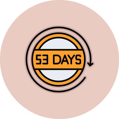 35 gün simge, 36 gün simge, vektör illüstrasyonu