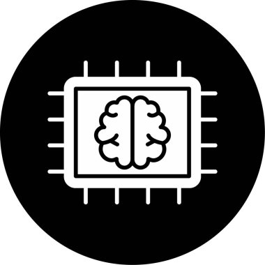 Beyin. Web simgesi basit illüstrasyon