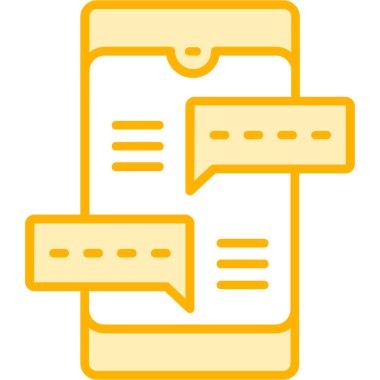 Sohbet ikonu vektörü. Düz çizgi işareti. izole resim.