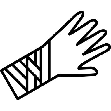 Tıbbi maske ikon vektör tasarımına sahip el