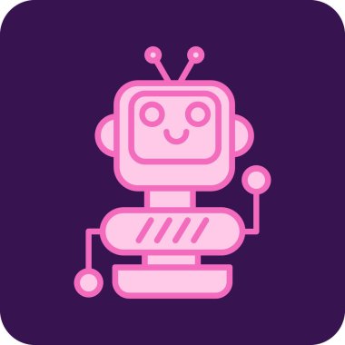 robot ikon vektör illüstrasyonu
