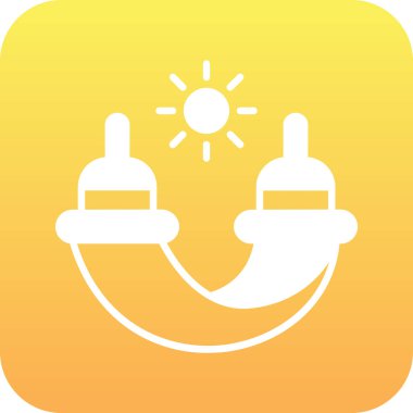 Güneş simgesinin vektör illüstrasyonu