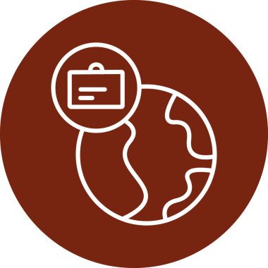 Bozuk para simgesi olan bir çantanın vektör illüstrasyonu