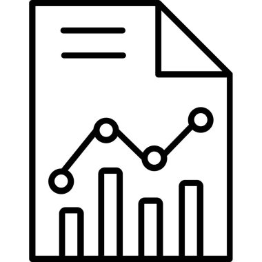 iş grafiği simgesi, vektör illüstrasyonu