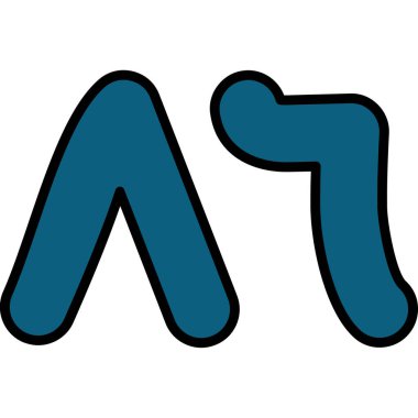 F harfinin vektör illüstrasyonu