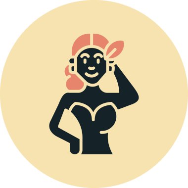 Kadın simgesi, vektör illüstrasyonu