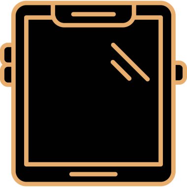 Bir mobil tabletin vektör illüstrasyonu