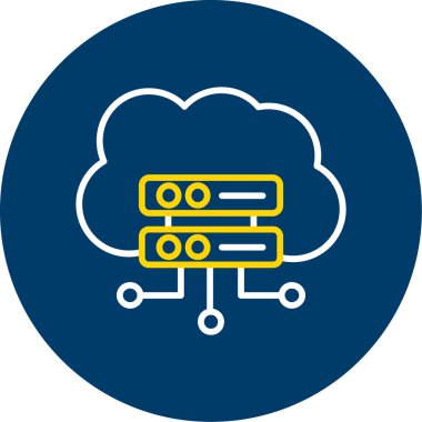 bulut hesaplama simgesi, vektör illüstrasyonu