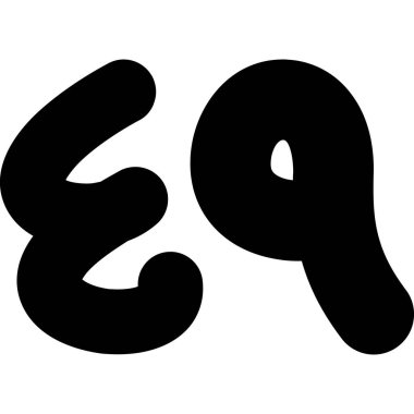 Basit siyah mürekkeple çizilmiş siyah-beyaz el alfabesi harfi..