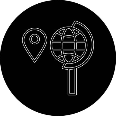 konum pin simgesi vektör illüstrasyonu