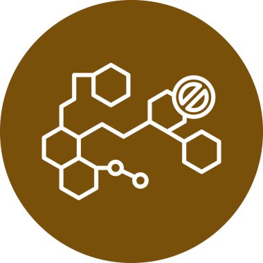 Benzersiz kimya simgesi vektör illüstrasyonu