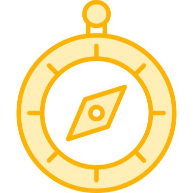 Pusula. Web simgesi basit illüstrasyon