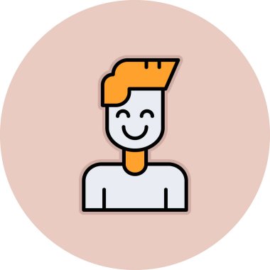 Yüzünde gülümseme olan çocuk.