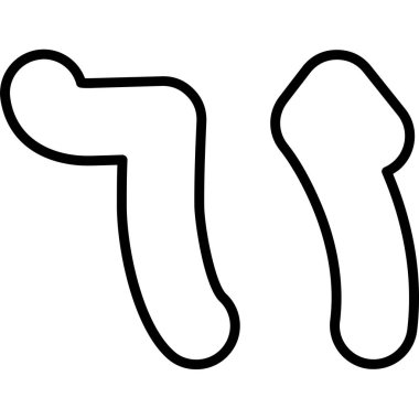 İnsan kemiği simgesi, anahat stili