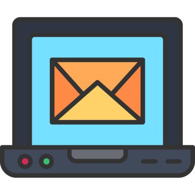 bilgisayar e- posta simgesi. vektör çizimi tasarımı