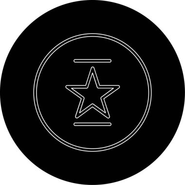 Benzersiz yıldız simgesi vektör illüstrasyonu
