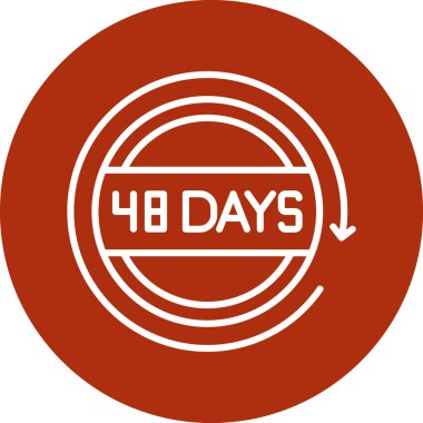 Kırmızı ile 3 gün simgesi