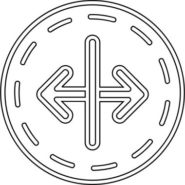 Bir pusula simgesinin vektör illüstrasyonu