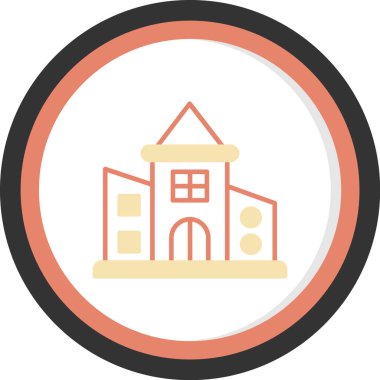 okul web simgesi, vektör çizim