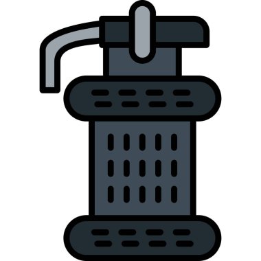 Elektrikli ısıtıcı. Web simgesi vektör illüstrasyonu