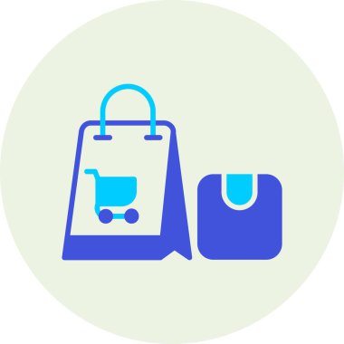 Alışveriş poşeti ikon vektör illüstrasyonu