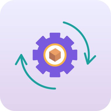 Modern bir dişli simgesinin vektör çizimi