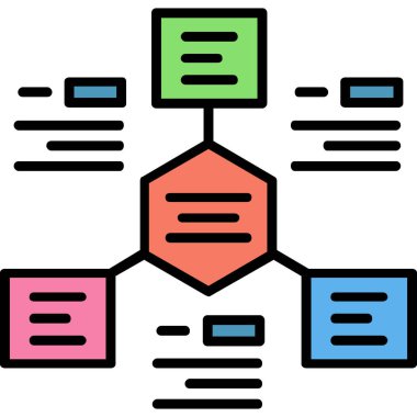 veri paylaşım ağı basit vektör illüstrasyonu