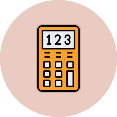 hesap makinesi düz vektör simgesi