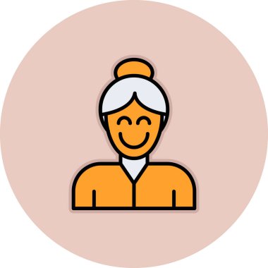 Bir kadın simgesinin vektör illüstrasyonu