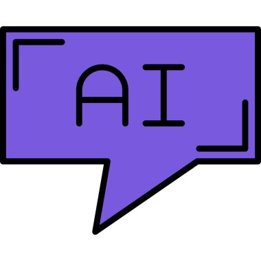 ai balon simgesi, vektör illüstrasyonu