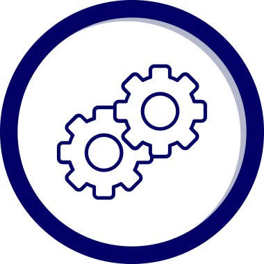 Dişli web simge vektör çizim