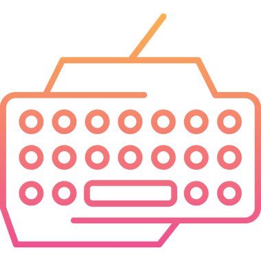 Daktilo. Web simgesi basit illüstrasyon