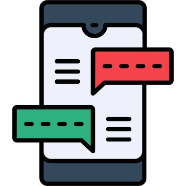 Mesaj var. Web simgesi basit illüstrasyon