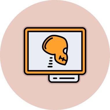 Dizüstü bilgisayar simgesi vektör çizimi