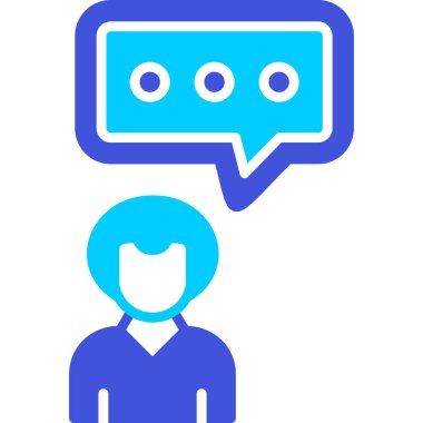 Konuş. Web simgesi basit illüstrasyon